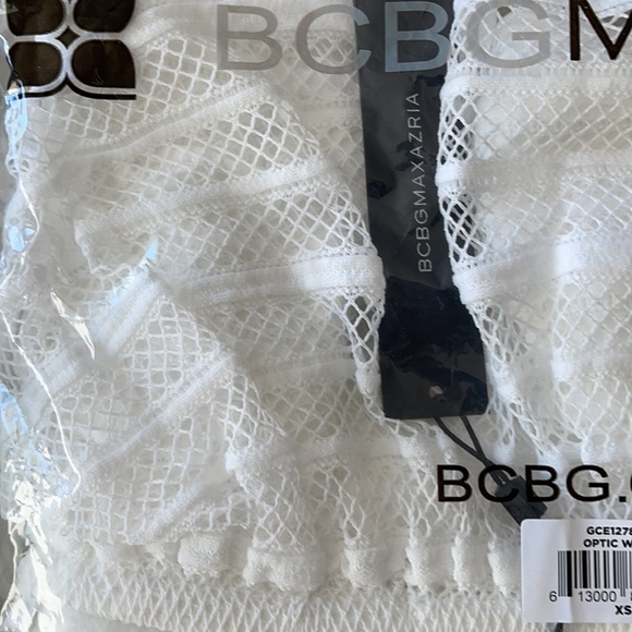 BcbgMaxazria Laced Ruffle Bodysuit NWT - Picture 9 of 9